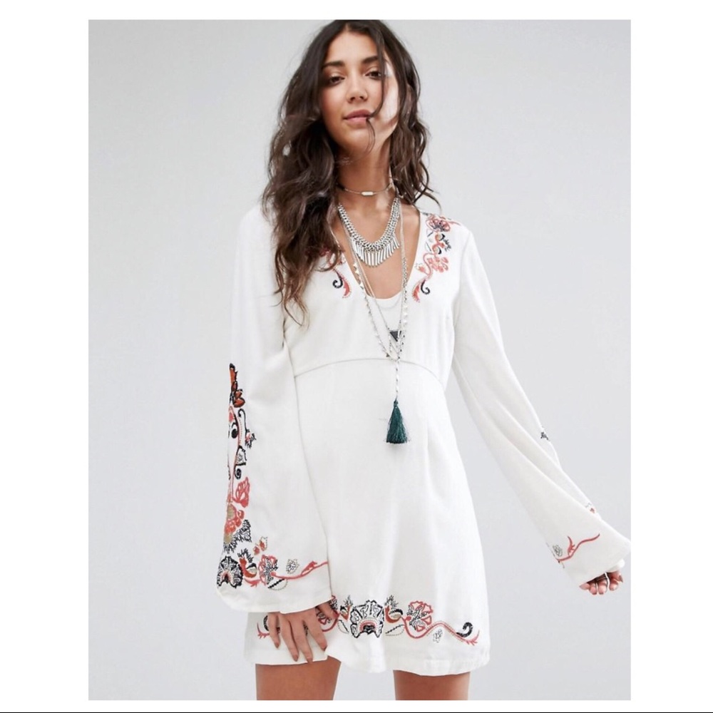 FREE PEOPLE LONG SLEEVE MINI DRESS - Picture 4 of 5